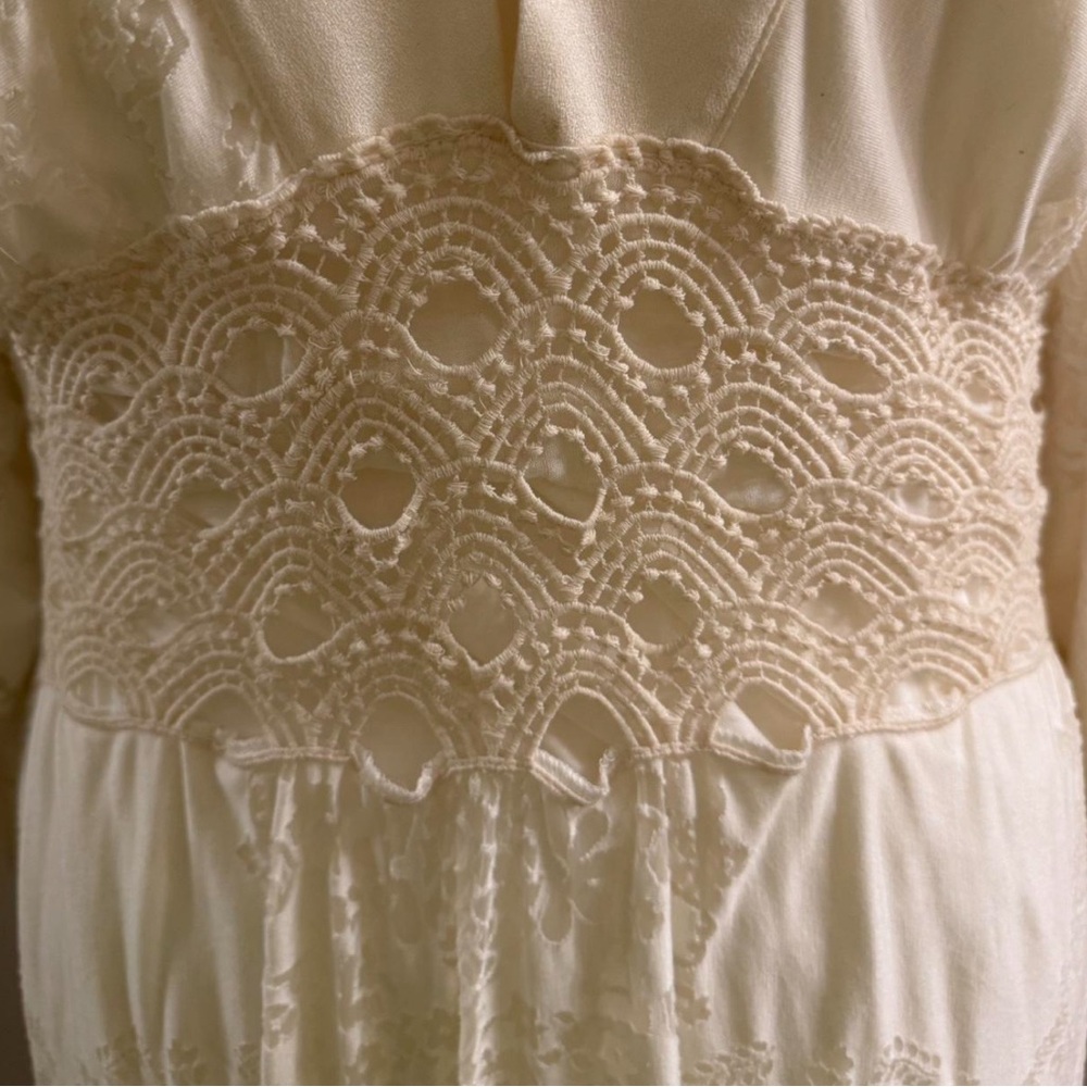Farm Rio / Anthropologie Cream Solana Bohemian Boho Stunning Dress Size XL - Picture 3 of 5